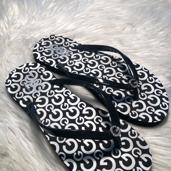 G by Guess Los Angeles Bling Summer Flip Flops Size 7/8 - Picture 5 of 7